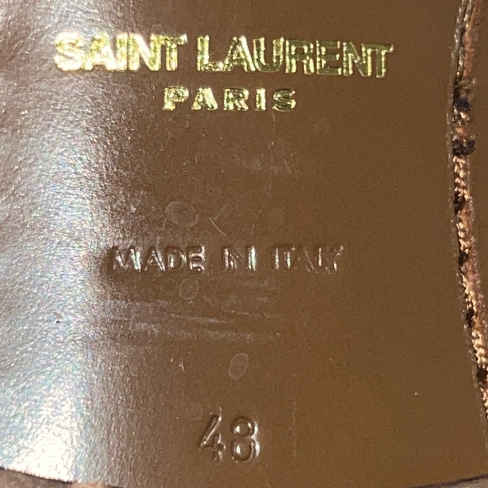 🆕️ Auth SAINT LAURENT Paris JODHPUR London 20 Crop Ankle Boot Suede Sz 14 EU 48 - Picture 7 of 10